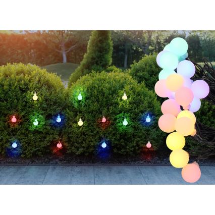 Globo - LED solarni niz 20xLED/1,2V IP44 300 mAh 5,8 m