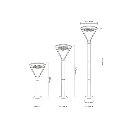 Globo - LED solarna svjetiljka LED/18W/3,7V 8000 mAh IP54