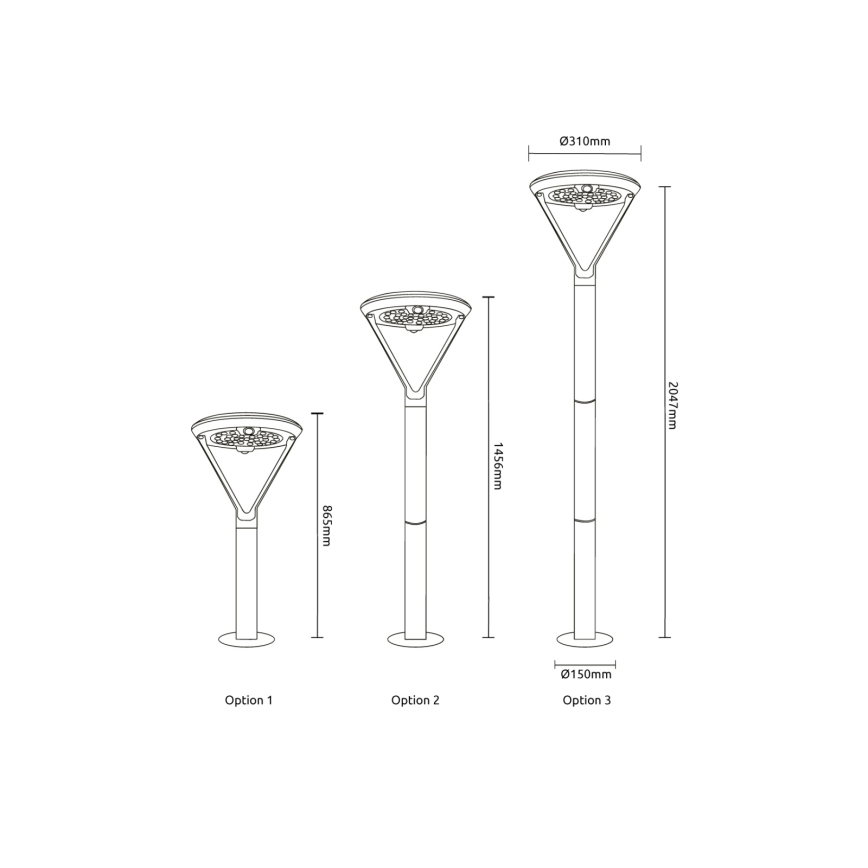 Globo - LED solarna svjetiljka LED/18W/3,7V 8000 mAh IP54