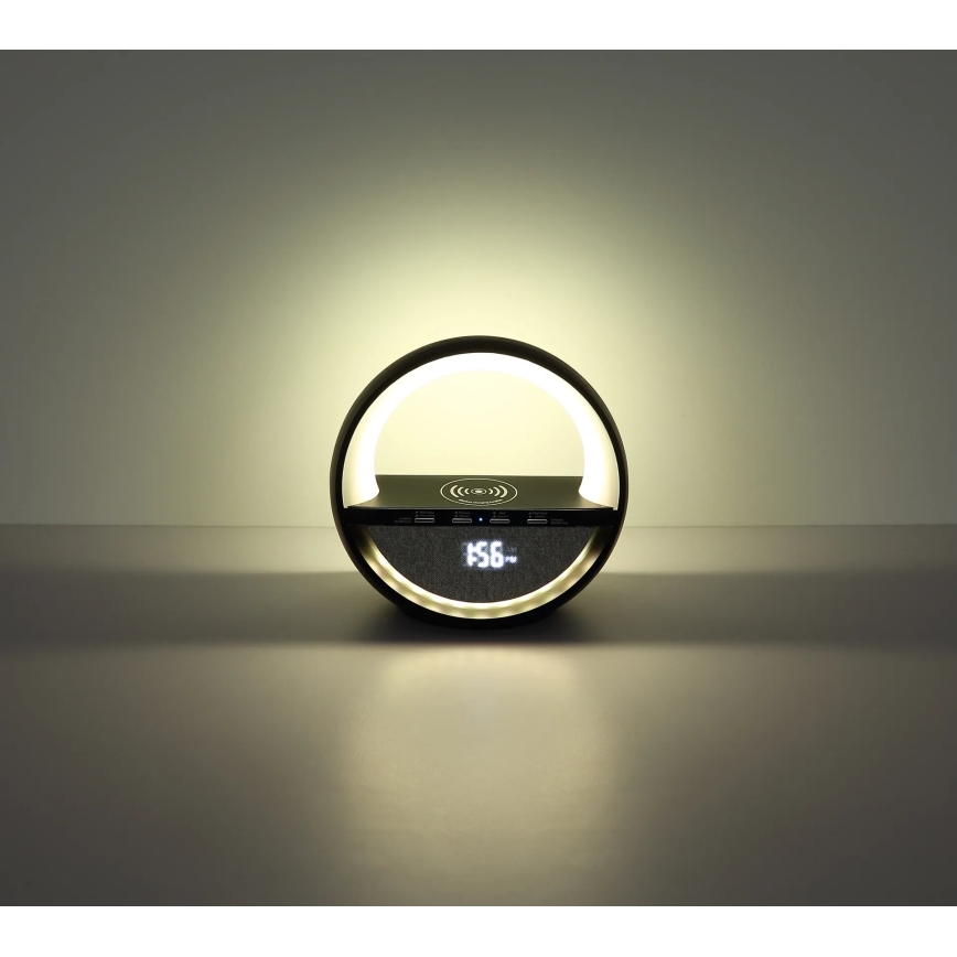 Globo - RGB LED dodirna punjiva stolna lampa sa zvučnikom i bežičnim QI punjenjem LED/3,5W/5V 1800 mAh