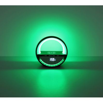 Globo - RGB LED dodirna punjiva stolna lampa sa zvučnikom i bežičnim QI punjenjem LED/3,5W/5V 1800 mAh