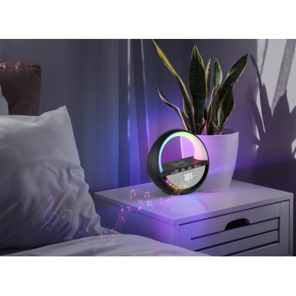 Globo - LED RGBW dodirna punjiva stolna lampa sa zvučnikom i bežičnim QI punjenjem LED/3,5W/5V 1800 mAh
