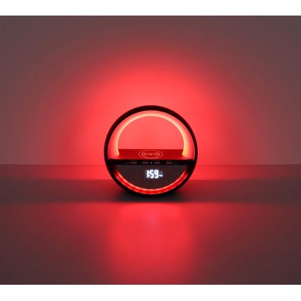 Globo - LED RGBW dodirna punjiva stolna lampa sa zvučnikom i bežičnim QI punjenjem LED/3,5W/5V 1800 mAh