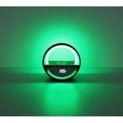Globo - LED RGBW dodirna punjiva stolna lampa sa zvučnikom i bežičnim QI punjenjem LED/3,5W/5V 1800 mAh