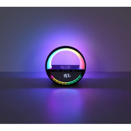Globo - LED RGBW dodirna punjiva stolna lampa sa zvučnikom i bežičnim QI punjenjem LED/3,5W/5V 1800 mAh