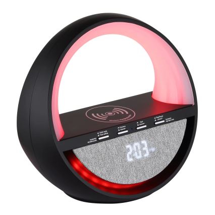 Globo - LED RGBW dodirna punjiva stolna lampa sa zvučnikom i bežičnim QI punjenjem LED/3,5W/5V 1800 mAh