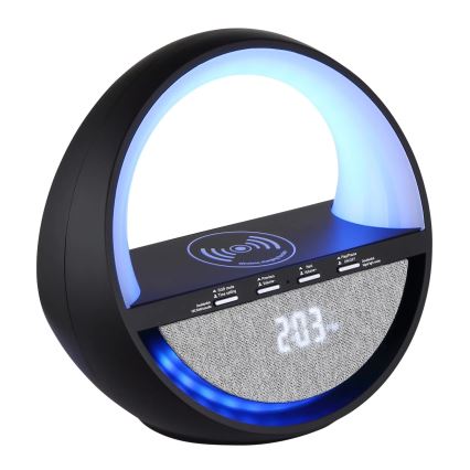 Globo - LED RGBW dodirna punjiva stolna lampa sa zvučnikom i bežičnim QI punjenjem LED/3,5W/5V 1800 mAh