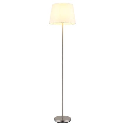 Globo - Podna lampa 1xE27/40W/230V bijela/matni krom