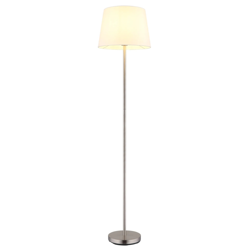 Globo - Podna lampa 1xE27/40W/230V bijela/matni krom