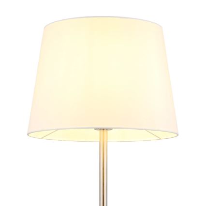 Globo - Podna lampa 1xE27/40W/230V bijela/matni krom