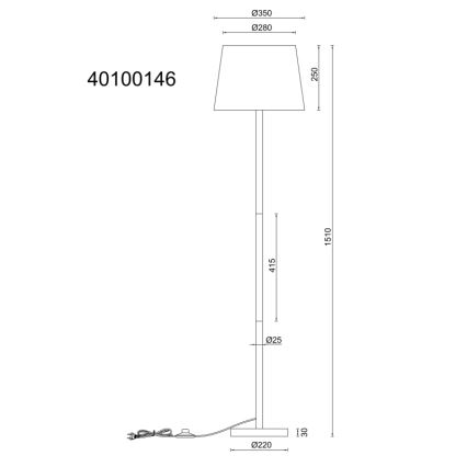 Globo - Podna lampa 1xE27/40W/230V