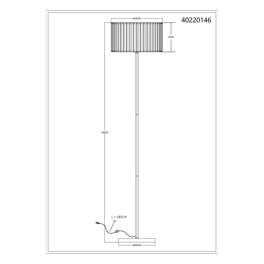 Globo - Podna lampa 1xE27/60W/230V