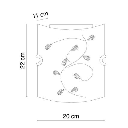 Globo - Zidna svjetiljka 1xE27/60W/230V