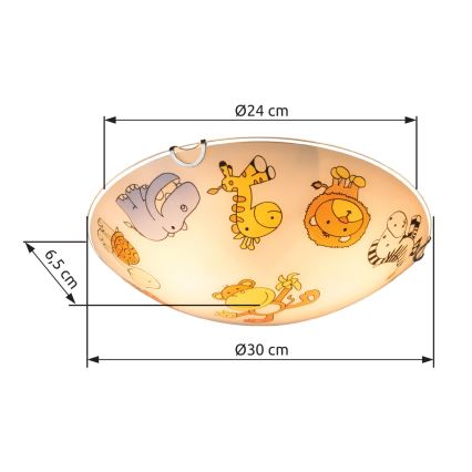 Globo - Dječja stropna svjetiljka 2xE27/60W/230V