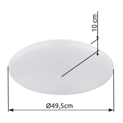 Globo - LED Stropna svjetiljka LED/24W/230V pr. 49,5 cm bijela