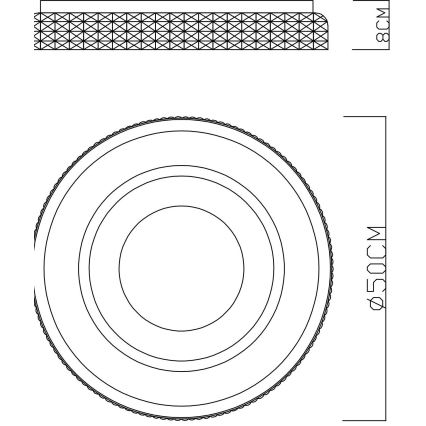 Globo - LED Prigušiva stropna svjetiljka LED/52W/230V 2700-6000K + daljinski upravljač