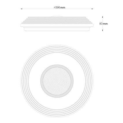 Globo - LED Prigušiva stropna svjetiljka LED/24W/230V 2700-6500K + daljinski upravljač