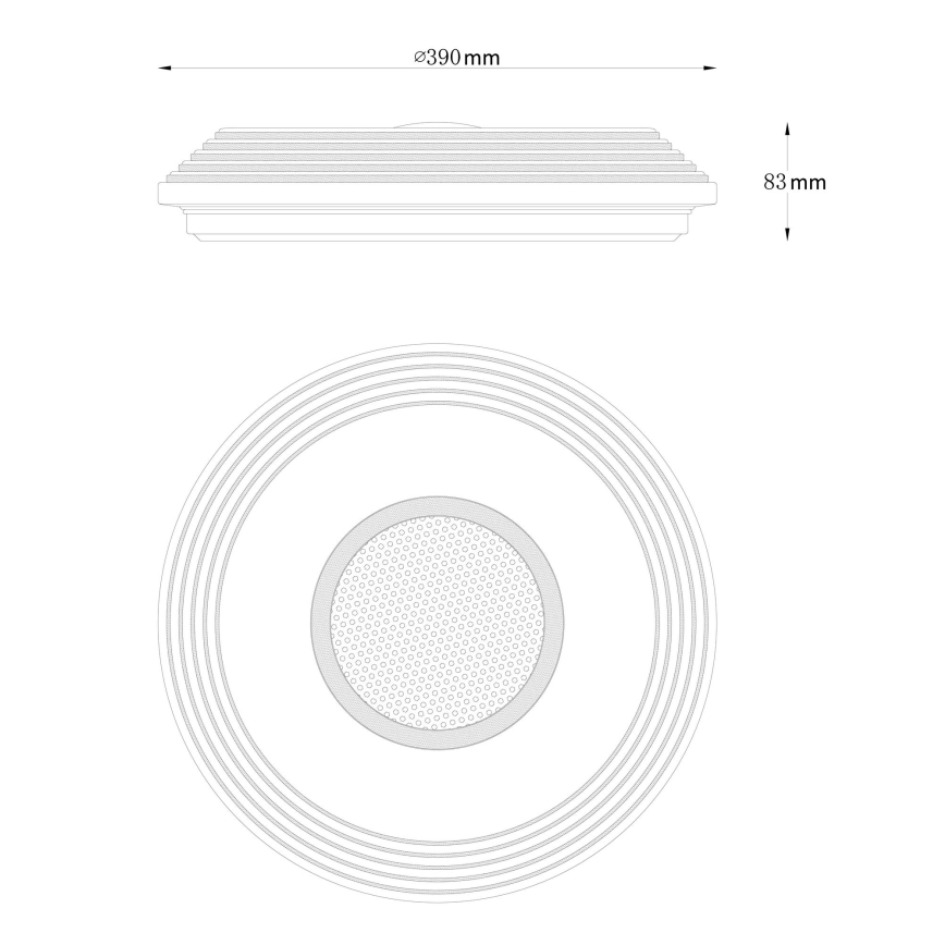 Globo - LED Prigušiva stropna svjetiljka LED/24W/230V 2700-6500K + daljinski upravljač