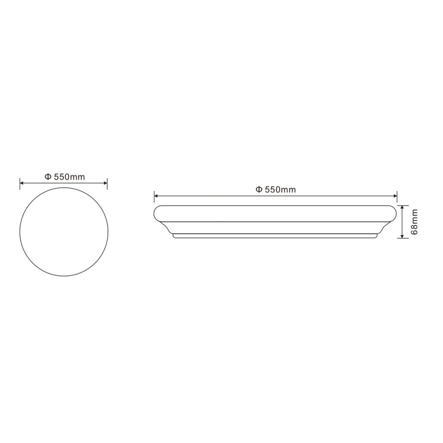 Globo - LED Stropna svjetiljka s daljinskim upravljačem LED/60W/230V