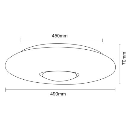 Globo - LED RGBW Prigušiva stropna svjetiljka LED/40W/230V 3000-6500K + daljinski upravljač