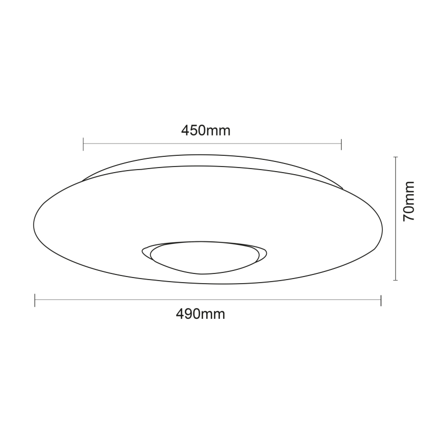 Globo - LED RGBW Prigušiva stropna svjetiljka LED/40W/230V 3000-6500K + daljinski upravljač