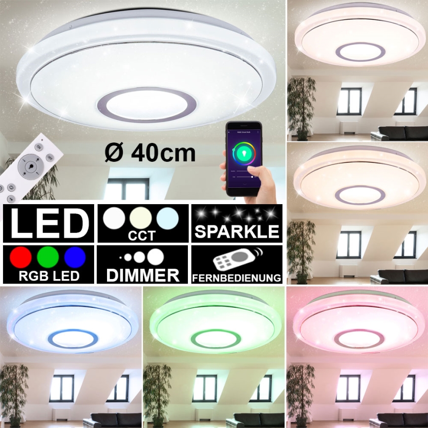 Globo - LED RGBW Prigušiva stropna svjetiljka LED/16W/230V 2700-6500K WiFi Tuya + daljinski upravljač
