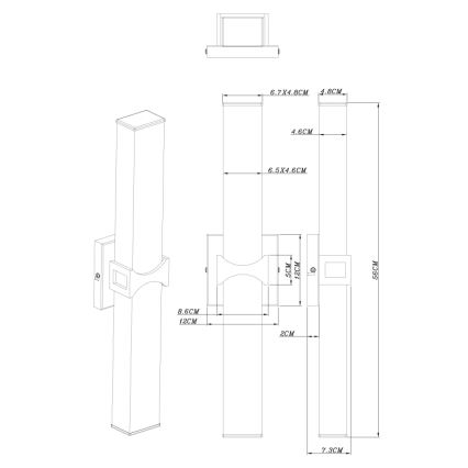 Globo - LED Zidna svjetiljka za kupaonicu LED/24W/23V IP44