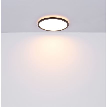 Globo - LED Prigušiva stropna svjetiljka za kupaonicu LED/18W/230V pr. 29,4 cm IP44 crna