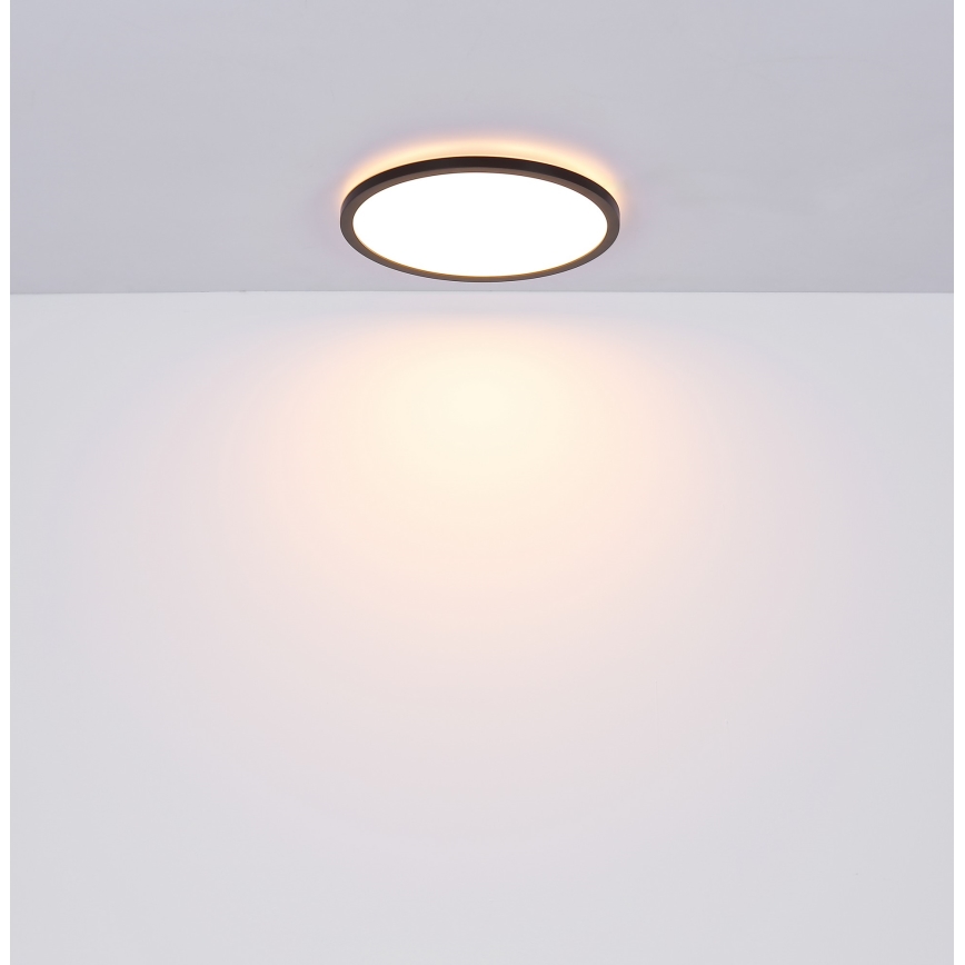 Globo - LED Prigušiva stropna svjetiljka za kupaonicu LED/18W/230V pr. 29,4 cm IP44 crna