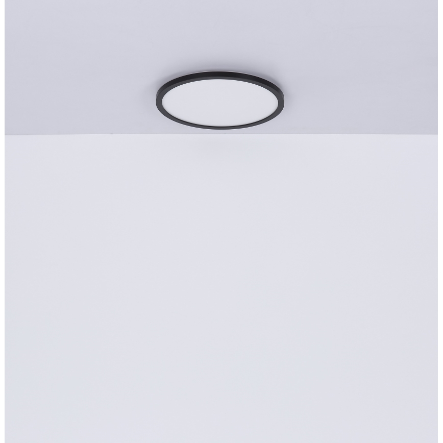Globo - LED Prigušiva stropna svjetiljka za kupaonicu LED/18W/230V pr. 29,4 cm IP44 crna