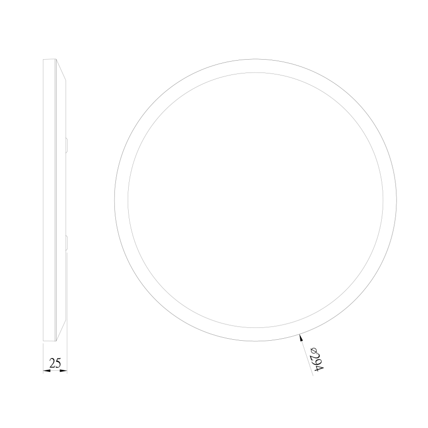 Globo - LED Prigušiva stropna svjetiljka za kupaonicu LED/18W/230V pr. 29,4 cm IP44 crna