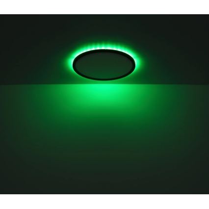 Globo - LED RGB Prigušiva stropna svjetiljka za kupaonicu LED/18W/230V 3000-6000K + daljinski upravljač IP44 crna