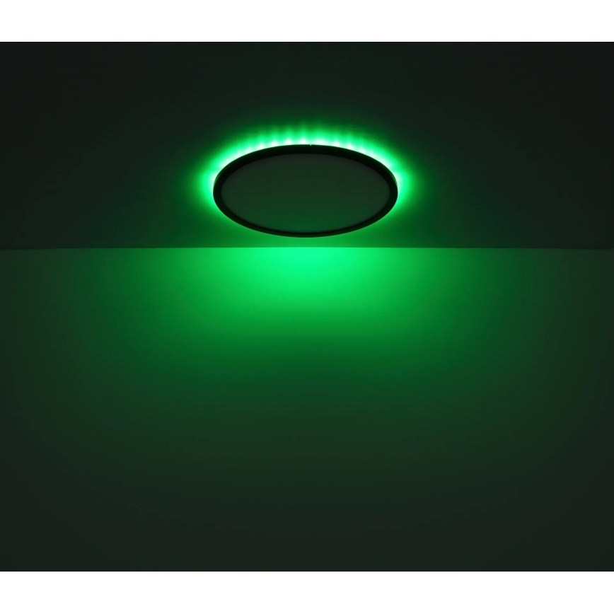 Globo - LED RGB Prigušiva stropna svjetiljka za kupaonicu LED/18W/230V 3000-6000K + daljinski upravljač IP44 crna