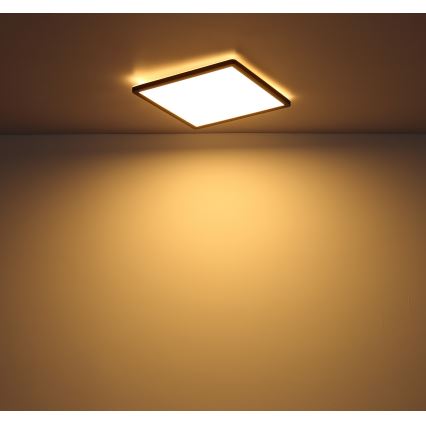 Globo - LED Prigušiva stropna svjetiljka za kupaonicu LED/18W/230V 29,4x29,4 cm IP44 crna