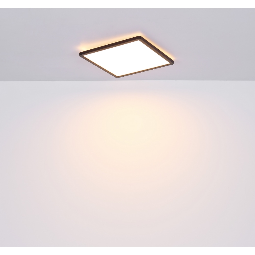 Globo - LED Prigušiva stropna svjetiljka za kupaonicu LED/18W/230V 29,4x29,4 cm IP44 crna