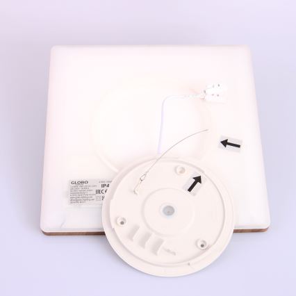 Globo - LED stropna svjetiljka za kupaonicu s prigušivanjem LED/18W/230V 29,4x29,4 cm IP44 smeđa