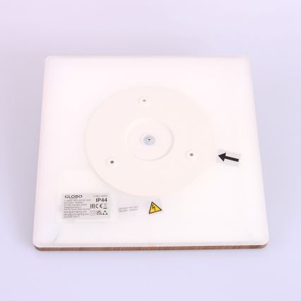 Globo - LED stropna svjetiljka za kupaonicu s prigušivanjem LED/18W/230V 29,4x29,4 cm IP44 smeđa