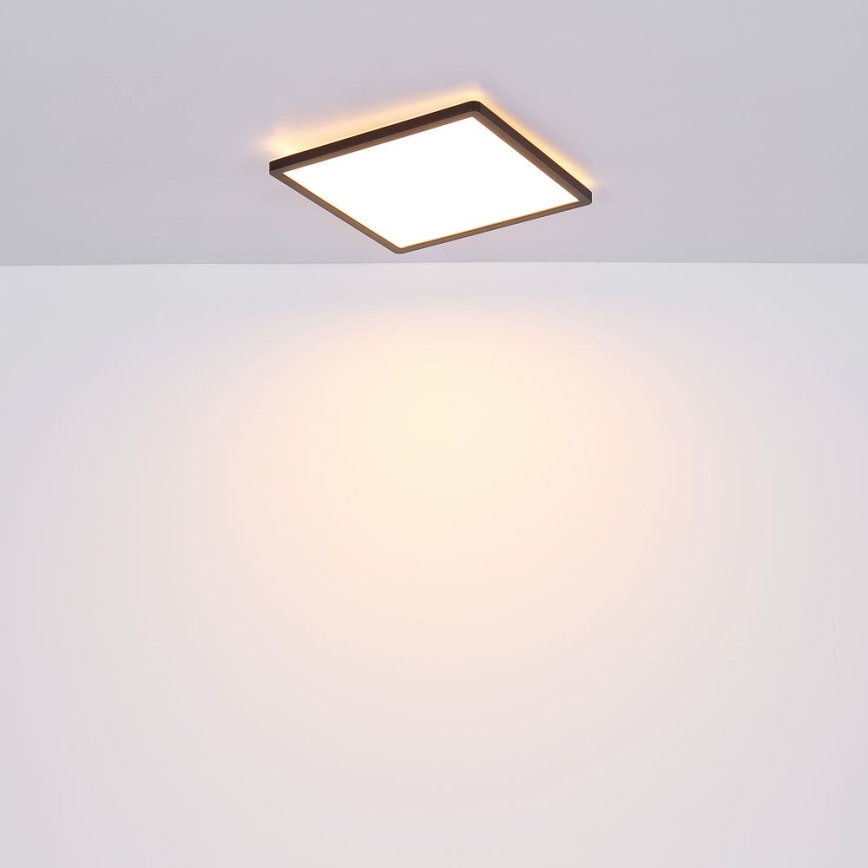 Globo - LED Prigušiva stropna svjetiljka za kupaonicu LED/24W/230V 42x42 cm IP44 crna