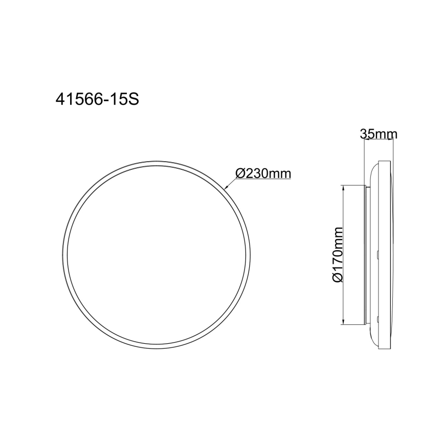 Globo - LED Stropna svjetiljka LED/15W/230V 4000K pr. 23 cm crna