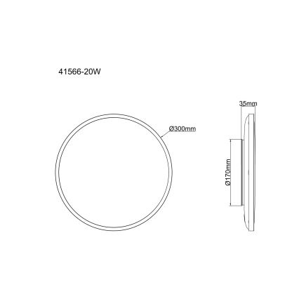Globo - LED stropna svjetiljka LED/20W/230V 4000K Ø 30 cm bijela