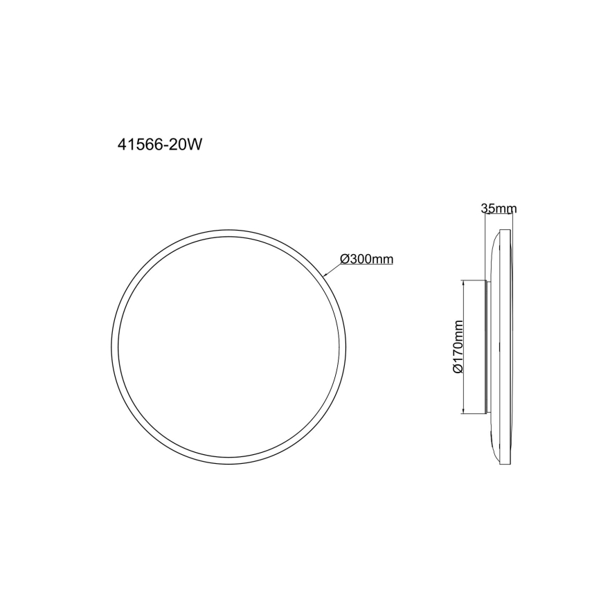 Globo - LED stropna svjetiljka LED/20W/230V 4000K Ø 30 cm bijela