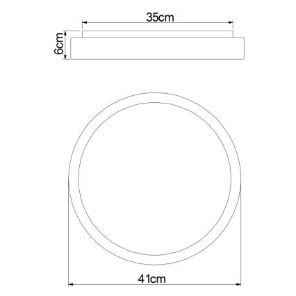 Globo - LED Prigušiva stropna svjetiljka LED/18W/230V 2700-6500K + daljinski upravljač