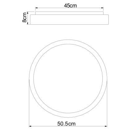 Globo - LED Prigušiva stropna svjetiljka LED/24W/230V + daljinski upravljač