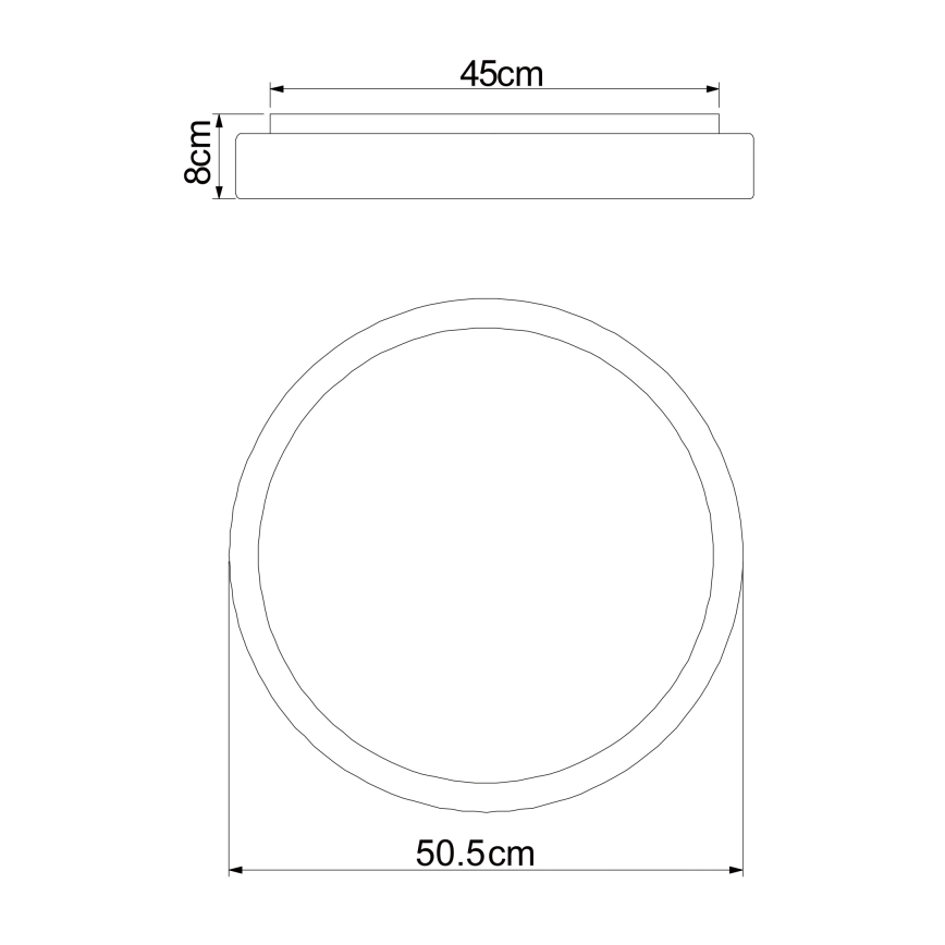 Globo - LED Prigušiva stropna svjetiljka LED/24W/230V + daljinski upravljač