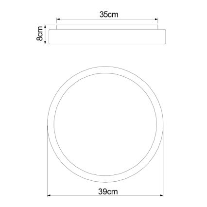 Globo - LED Prigušiva stropna svjetiljka LED/18W/230V + daljinski upravljač