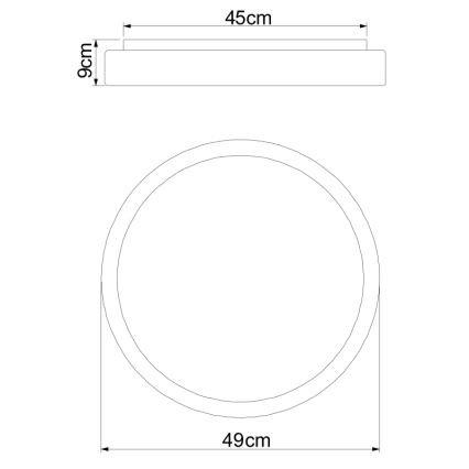 Globo - LED Prigušiva stropna svjetiljka LED/24W/230V + daljinski upravljač