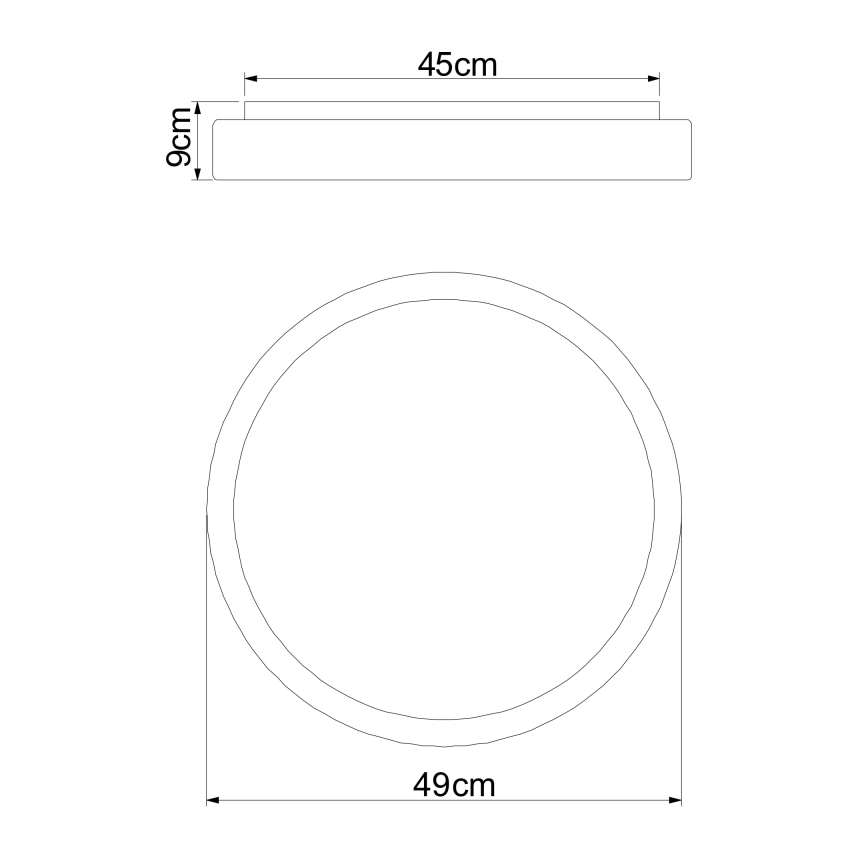 Globo - LED stropna svjetiljka s prigušivanjem LED/24W/230V + daljinski upravljač
