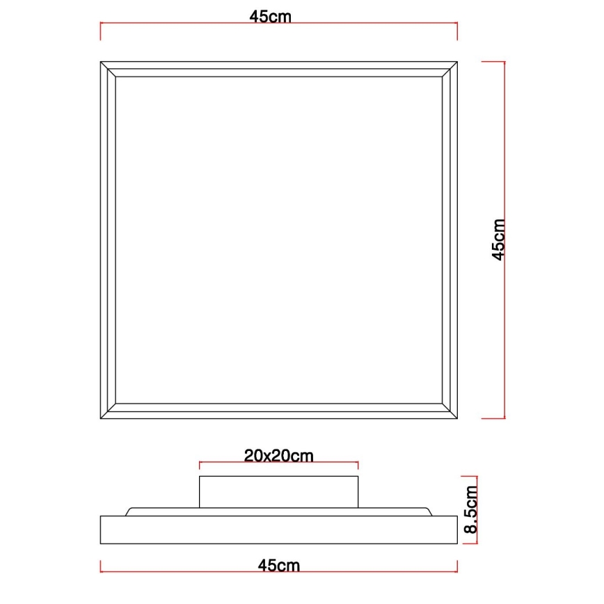 Globo - LED stropna svjetiljka LED/24W/230V 45cm 2700/4500/6500K