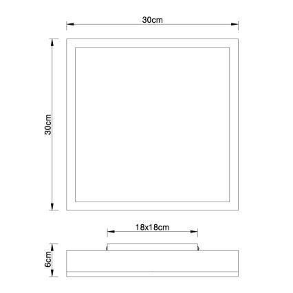 Globo - LED Stropna svjetiljka LED/12W/230V 3000K 30x30 cm