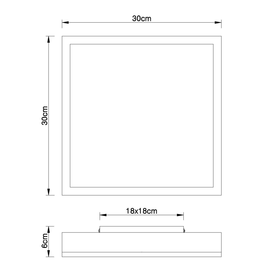 Globo - LED Stropna svjetiljka LED/12W/230V 3000K 30x30 cm